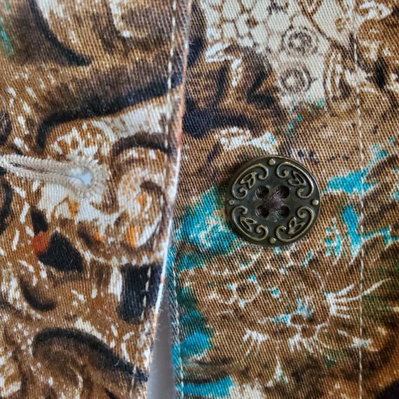 Additions by Chico Floral Multicolored Jacket size 12 brown orange turqu… - Picture 5 of 10